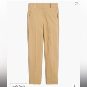 NEW J crew Slim cropped Ruby pant in stretch twill